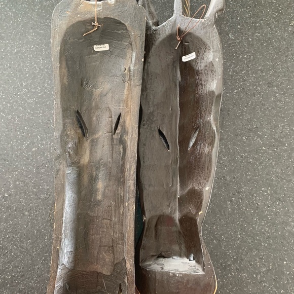 🍂 Set of Wooden Wall Masks - Picture 2 of 2